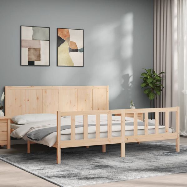 vidaXL Cadre de lit sans matelas 200x200 cm bois massif de pin