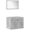 vidaXL Ensemble de meubles de salle de bain 4 pcs gris b&eacute;ton