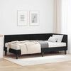 vidaXL Cadre de lit d'angle avec matelas Autre 2 pcs Noir Velours