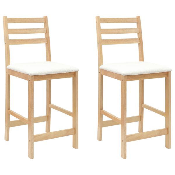 vidaXL Chaises de salle &agrave; manger 2 pcs Naturel 40 x 47,5 x 99,5 cm