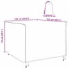 vidaXL Housse pour meubles Uni Noir 125 x 125 x 74 cm tissu