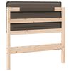 vidaXL T&ecirc;te de lit capitonn&eacute;e Gris Naturel et Clair 75 cm Pin massif