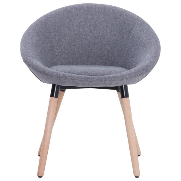 vidaXL Chaise de salle &agrave; manger Gris clair Tissu