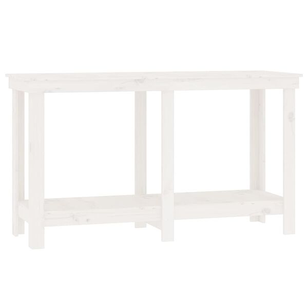 vidaXL Banc de travail Blanc 140x50x80 cm Bois de pin massif