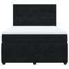 vidaXL Sommier &agrave; lattes de lit avec matelas Noir 140x190 cm Velours