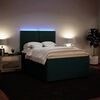 vidaXL Sommier &agrave; lattes de lit et matelas Vert fonc&eacute; 140x190cm Velours