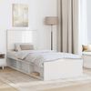 vidaXL Cadre de lit Blanc 100 x 200 cm Bois de pin massif