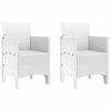 vidaXL Ensemble de salle &agrave; manger pour jardin 3 pcs Blanc Rattan Polt