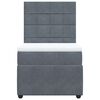 vidaXL Sommier &agrave; lattes de lit et matelas Gris fonc&eacute; 90x190 cm Velours