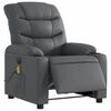 vidaXL Fauteuil de massage inclinable &eacute;lectrique gris similicuir