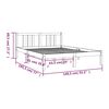 vidaXL Cadre de lit sans matelas gris bois massif 135x190 cm