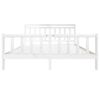 vidaXL Cadre de lit sans matelas blanc bois massif
