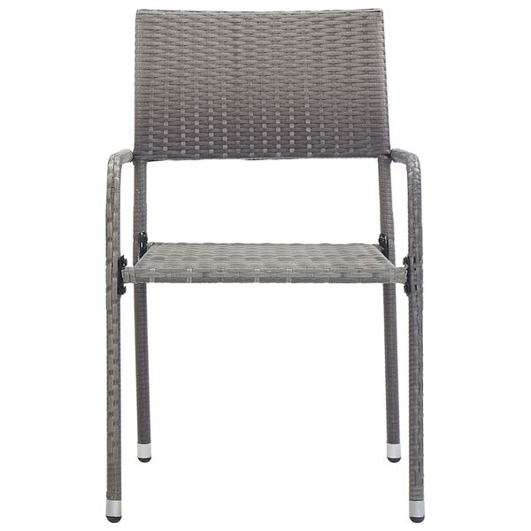 vidaXL Ensemble &agrave; manger de jardin 5 pcs R&eacute;sine tress&eacute;e Anthracite