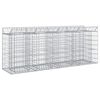 vidaXL Lit sur&eacute;lev&eacute; gabion 2 pc 200 x 50 x 80 cm Acier galvanis&eacute;
