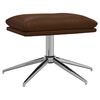 vidaXL Chaise de relaxation avec tabouret Marron brillant Similicuir