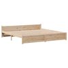 vidaXL Cadre de lit avec t&ecirc;te de lit sans matelas 200x200 cm