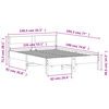 vidaXL Cadre de lit sans matelas 135x190 cm bois de pin massif