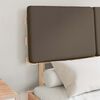 vidaXL Cadre de lit avec t&ecirc;te de lit rembourr&eacute;e Taupe 120 x 200 cm