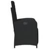 vidaXL Chaises inclinables de jardin lot de 2 repose-pied noir rotin