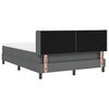vidaXL Lit &agrave; ressorts avec matelas Gris fonc&eacute; 200 x 140 cm Polyester