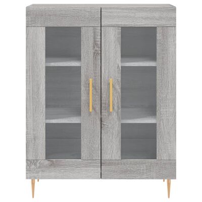 vidaXL Buffet haut Sonoma gris 69,5x34x180 cm Bois d'ingénierie