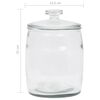 vidaXL Pots de conservation en verre avec couvercle 2 pcs 2000 ml
