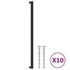 vidaXL Poign&eacute;es d'armoire 10 pcs noir 480 mm acier inoxydable