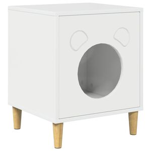 vidaXL Maison pour chat Blanc Brillant 42,5 x 40 x 53 cm