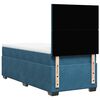 vidaXL Sommier &agrave; lattes de lit avec matelas bleu 90x190 cm velours