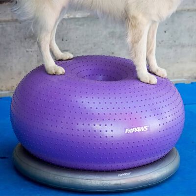 FitPAWS Balle d'équilibre pour animaux de compagnie TRAX Donut 55 cm