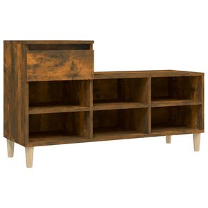 vidaXL Armoire &agrave; chaussures Ch&ecirc;ne fum&eacute; 102x36x60 cm Bois d'ing&eacute;nierie