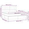 vidaXL Sommier &agrave; lattes de lit avec matelas Marron fonc&eacute; 180x200 cm