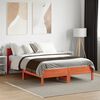 vidaXL Cadre de lit sans matelas cire marron 135x190cm bois pin massif