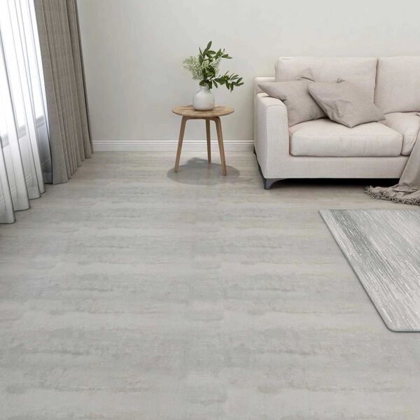 vidaXL Planches de sol 55 pcs Gris clair 5,11 m&sup2; PVC