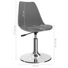 vidaXL Chaises &agrave; manger pivotantes lot de 2 gris clair similicuir