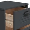 vidaXL Table de chevet VIKEN gris anthracite bois d'ing&eacute;nierie