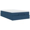 vidaXL Cadre de lit ottoman avec matelas bleu 120x200 cm tissu