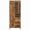 vidaXL Haut Armoire avec tiroir 2 pcs Bois Ancien Bois d'ing&eacute;nierie
