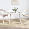vidaXL Dessus de table blanc 100x50x2,5 cm bois de pin massif ovale