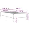 vidaXL Cadre de lit sans matelas sonoma gris 75x190 cm