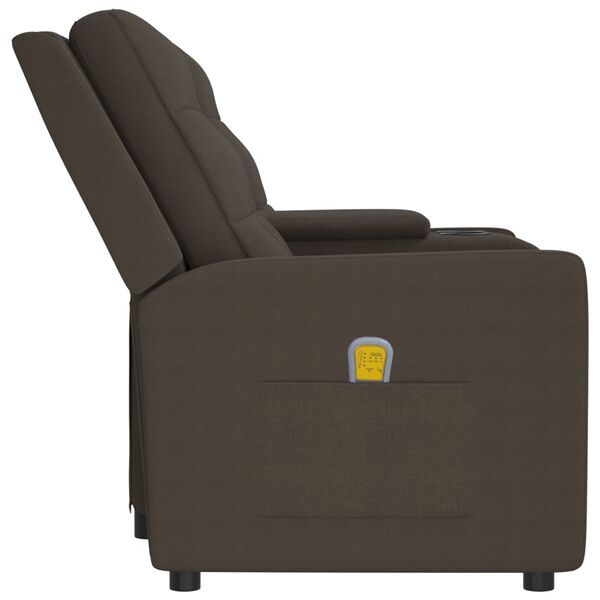 vidaXL Fauteuil de massage inclinable et porte-gobelet 2 places marron
