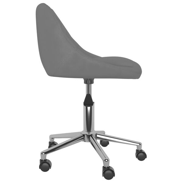 vidaXL Chaise pivotante de salle &agrave; manger Gris Similicuir
