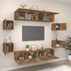 vidaXL Ensemble de meubles TV 8 pcs Ch&ecirc;ne fum&eacute; Bois d'ing&eacute;nierie