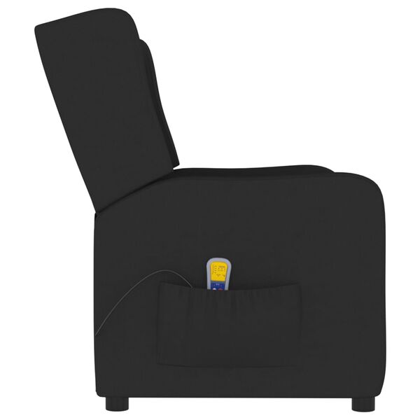 vidaXL Fauteuil de massage inclinable &agrave; 2 places Noir Tissu