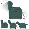 vidaXL Fauteuil inclinable Vert foncé Tissu