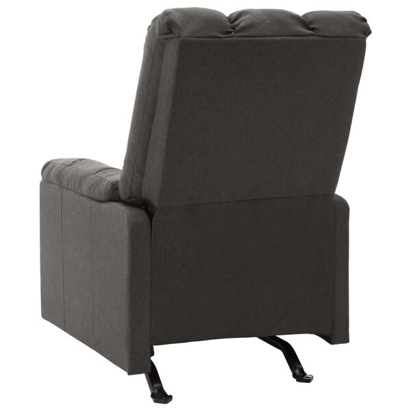 vidaXL Fauteuil inclinable Gris fonc&eacute; Tissu