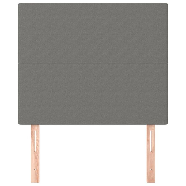 vidaXL T&ecirc;te de lit Gris fonc&eacute; 80x5x118/128 cm Tissu