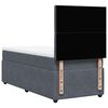 vidaXL Sommier &agrave; lattes de lit et matelas Gris fonc&eacute; 90x200 cm Velours