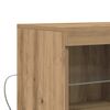 vidaXL Buffet LED Marron 81 x 37 x 66,5 cm Bois d'ing&eacute;nierie