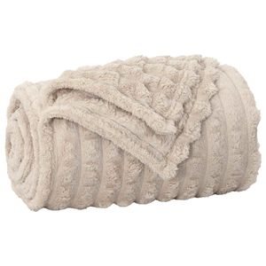 vidaXL plaid Beige 150 x 130 cm 0.45 kg Polaire